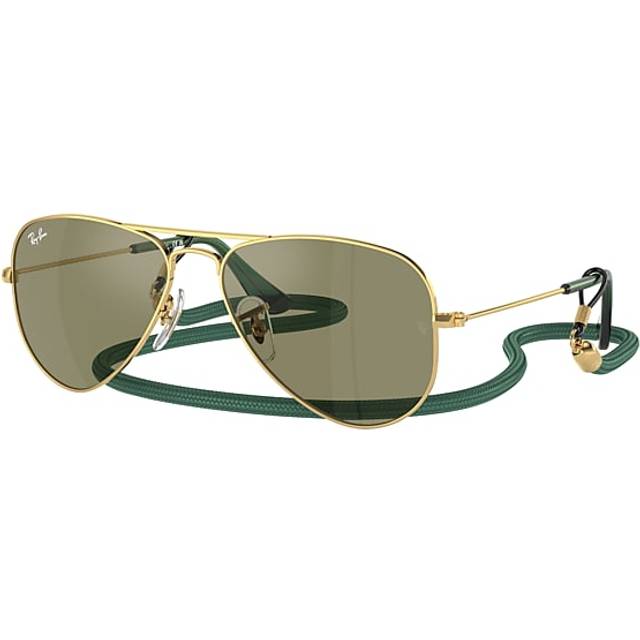 Ray - Ban Kid RJ9506S JUNIOR AVIATOR 223/6R Sunglasses Metal Gold Green Pilot Mirrored Mirror