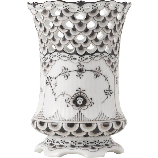Royal Copenhagen Sort Musselmalet Helblonde Vase, 11 cm - Vaser Från Magasin - Hvid (11 cm)