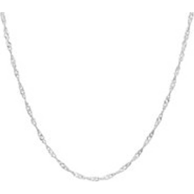 Twisted Curb Singapore Sterling Silver Chain Adjustable size