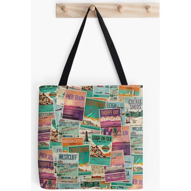 Tote Bags Southend-on-Sea, Essex, UK Poster Collection Grocery for School Library Gym