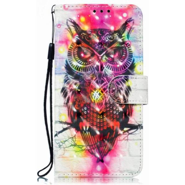 3D Owl Pattern Horizontal Flip PU Leather Case for Huawei P30, with Holder & Card Slots & Wallet & Photo Frame