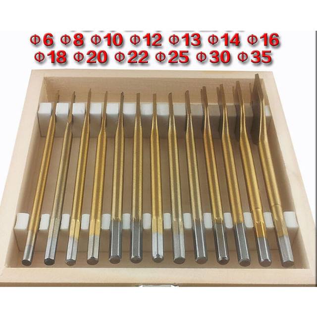 13pc Wood Drill Bit Set Flat Spade Hex Shank 150mm Length 6mm Upto 25mm Woodwork