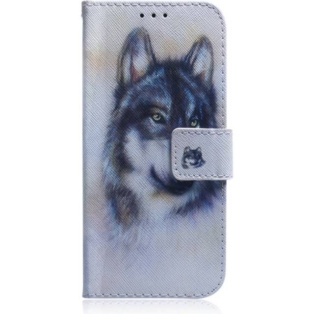 White Wolf Pattern Coloured Drawing Horizontal Flip Leather Case for Huawei P Smart+ 2019 / Nova 3i, with Holder & Card Slots & Wallet