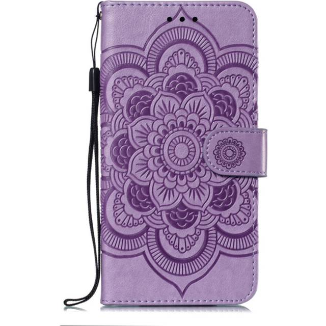 Mandala Embossing Pattern Horizontal Flip Leather Case for Samsung Galaxy A70, with Holder & Card Slots & Wallet & Photo Frame &  Lanyard(Purple)