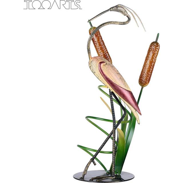 Tooarts Wild Crane Wine Rack Tabletop Decorative Wine Rack Sturdy Iron Material Display and Store