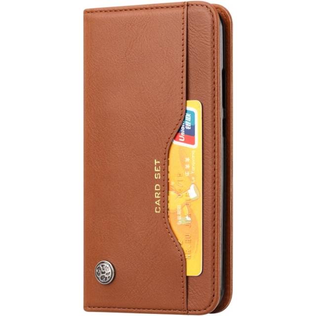 Knead Skin Texture Horizontal Flip Leather Case for Galaxy A20e, with Photo Frame & Holder & Card Slots & Wallet(Brown)