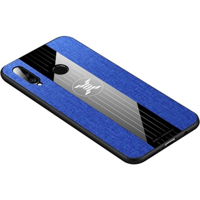 For Huawei P30 Lite XINLI Stitching Cloth Textue Shockproof TPU Protective Case(Blue)