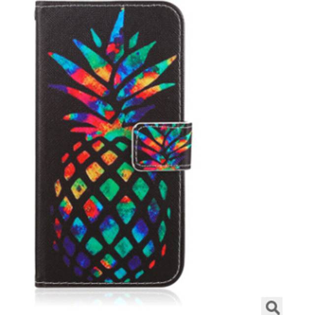 Colorful Pineapple Pattern Colored Drawing Horizontal Flip Leather Case for Huawei P Smart (2019), with Holder & Card Slots & Wallet
