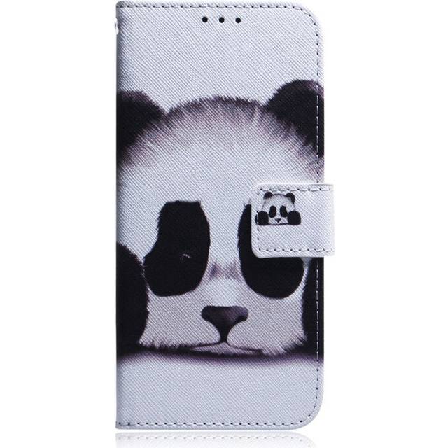 Panda Pattern Coloured Drawing Horizontal Flip Leather Case for Motorola Moto G7 / Moto G7 Plus, with Holder & Card Slots & Wallet