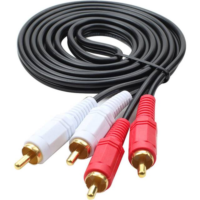 2RCA Male to 2 RCA Male Audio Video Cable RCA Audio Splitter Cable for DVD Sound TV box Louder 1.5M