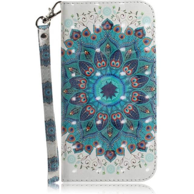 3D Colored Drawing Peacock Wreath Pattern Horizontal Flip Leather Case for Nokia 8.1/X7, with Holder & Card Slots & Wallet