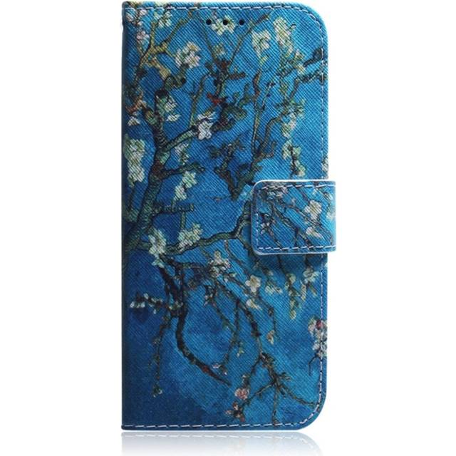Apricot Flower Pattern Coloured Drawing Horizontal Flip Leather Case for Huawei P30 Lite / Nova 4e, with Holder & Card Slots & Wallet