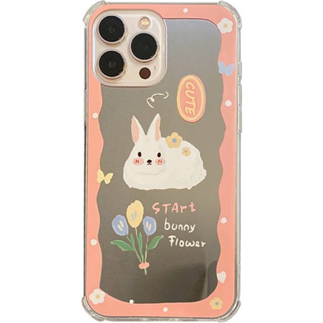 P21 Oil Painting Rabbit Smartphone Protective Case Back Cover for Iphone 14 Pro