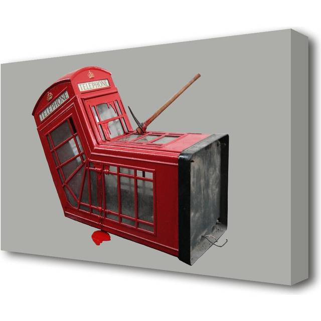 'Telephone box Dismaland' Painting Print on Canvas (50.8 cm H x 81.3 cm W)
