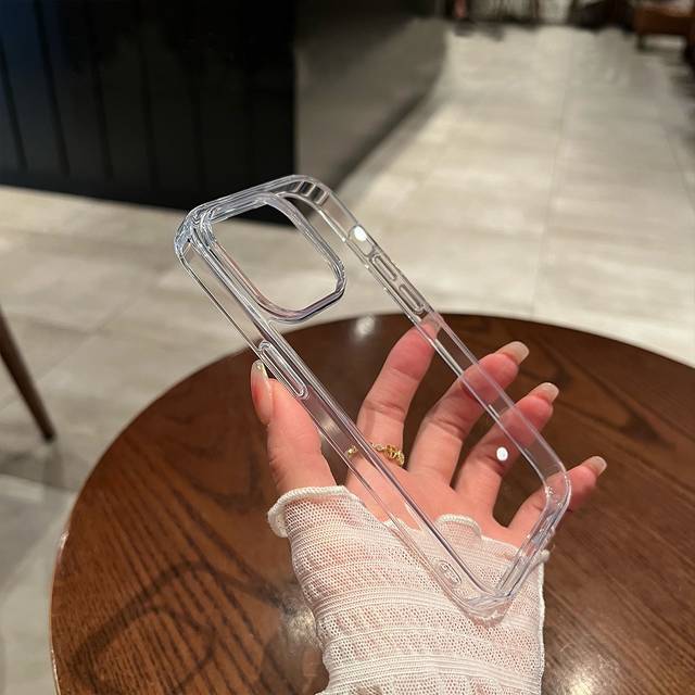 SHEIN Simple Acrylic Transparent Phone Case Fit For IPhone 16 Pro Max/16/16 Pro/16 Plus/11/15/15 Pro/15 Pro Max/12/13/14 Pro Max/XS/XR/11 Pro/11 Pro Max/12
