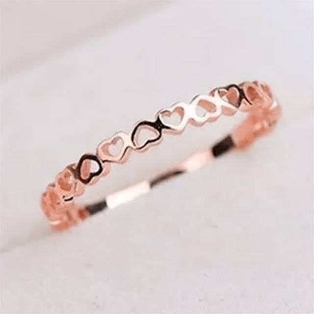SHEIN 1 PC Elegant Heart Ring For Women For Engagement Anniversary Party Jewelry Valentine&#39;s Day Gift Valentines