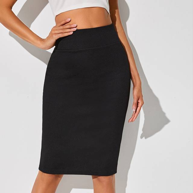 SHEIN High Waist Solid Pencil Skirt