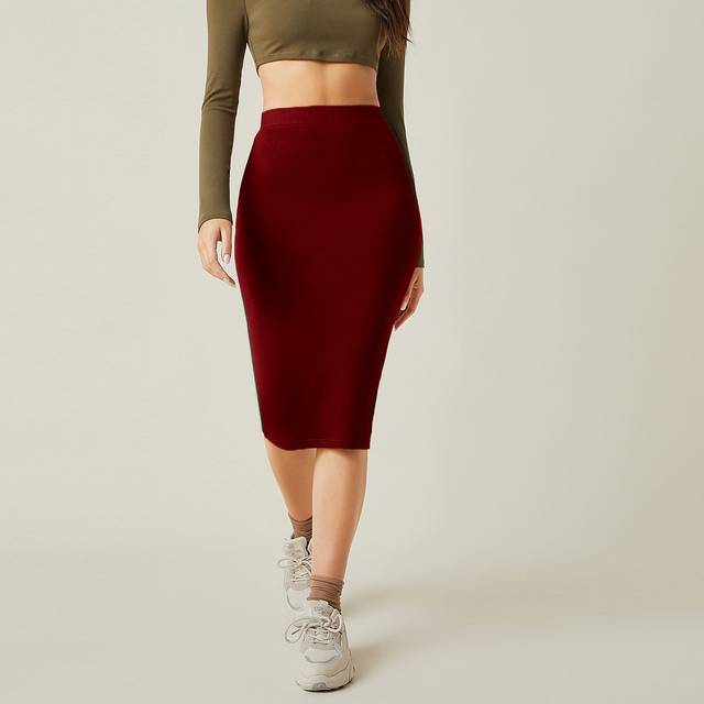 SHEIN High Waist Solid Pencil Skirt