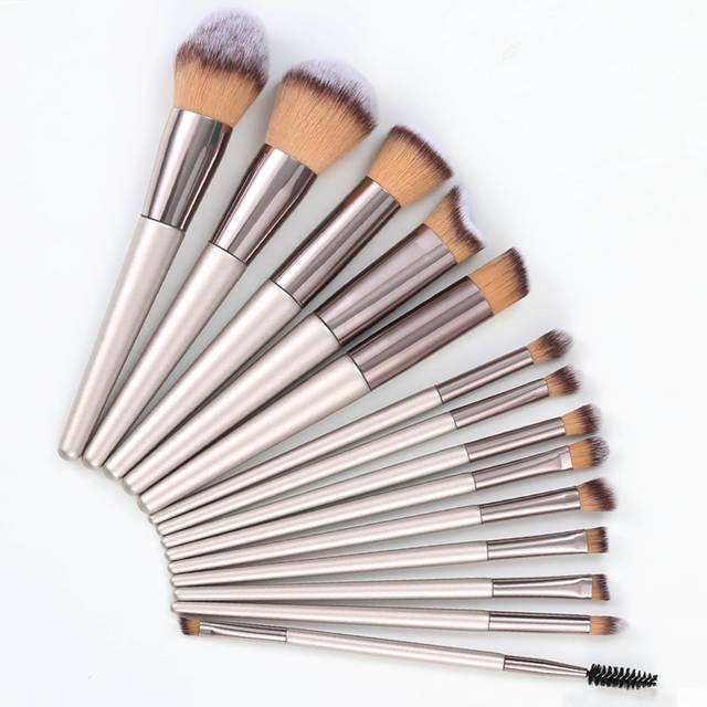 SHEIN 14pcs Makeup Brush Sets Premium Synthetic Hair Eyeshadow Blending Brush Sets Cosmetics Tools For Face And Eyes