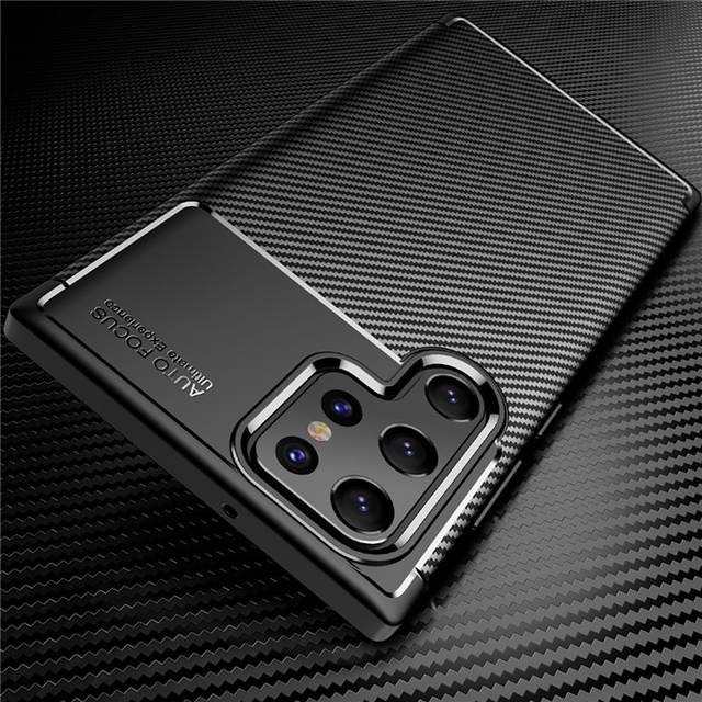 Stötsäkert mjukt TPU-skal kompatibelt med Samsung Galaxy S25 S24 S23 S22 S21 Plus Ultra S20 FE, kompatibelt med 15 14 13 12 11 Pro Max Plus - Svart (Multi-size)