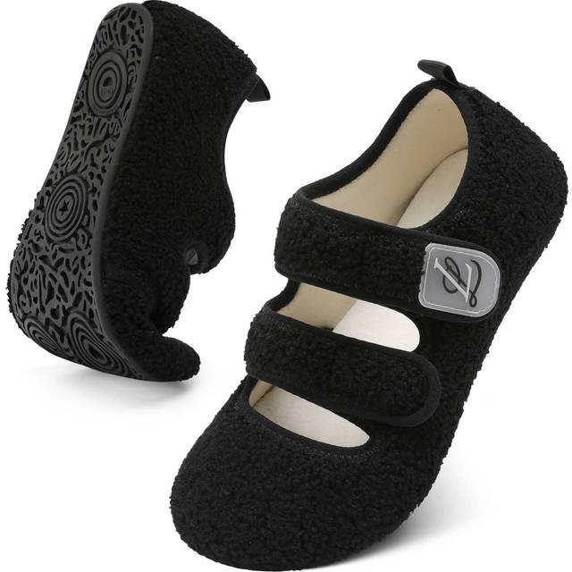 SHEIN Ultimate Soft Home Slippers - Unisex Wide Fit, Adjustable Straps, Lightweight, Cozy With Rubber Non-Slip Sole, Perfect Sock Slippers For Indoor/Outdoo