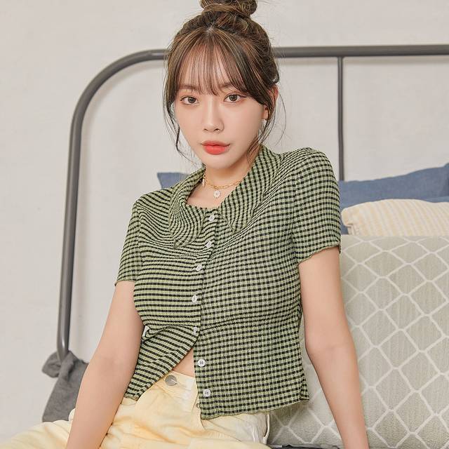 DAZY Gingham Button Up Shirt Summer