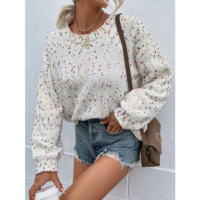 SHEIN Popcorn Knit Drop Shoulder Jumper