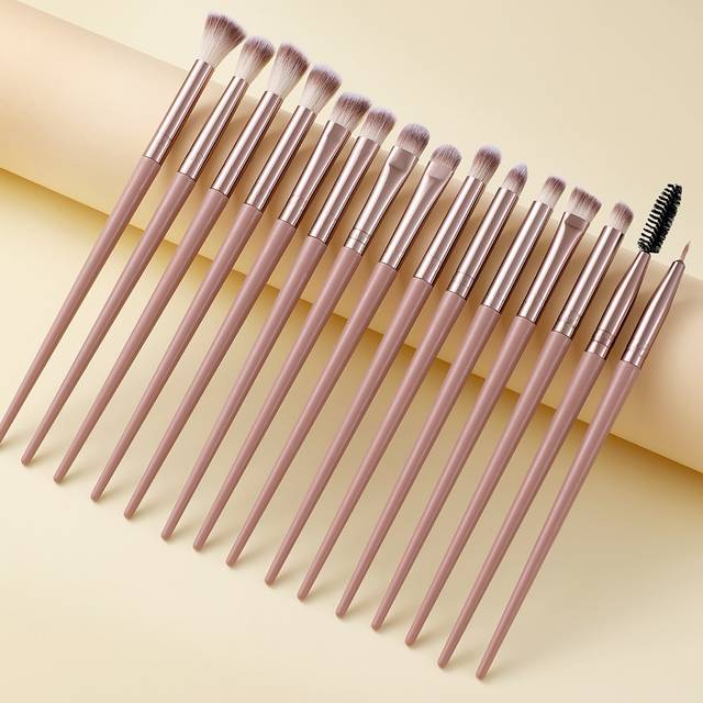SHEIN 15pcs Makeup Brush Sets Premium Synthetic Hair Eyeshadow Blending Brush Sets Cosmetics Tools For Face And Eyes