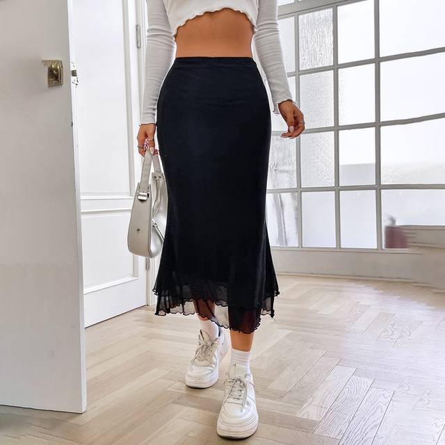 SHEIN High Waist Mermaid Hem Skirt