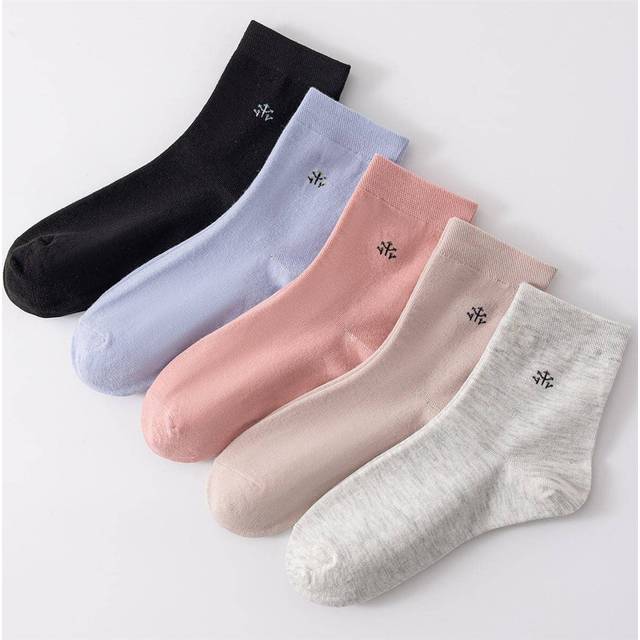 SHEIN 5pairs Tree Pattern Crew Socks