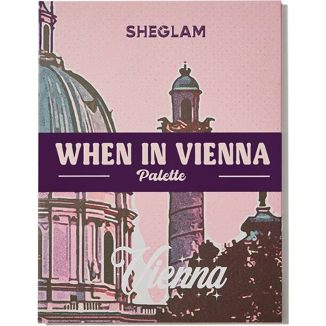 SHEGLAM When In Vienna Palette 23-Clolor Shimmer Glitter Matte Eyeshadow Palette Black Brown Neutral Tone Pearlescent Shimmer Long Lasting High Pigment Smooth