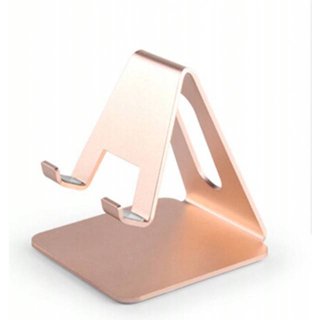 SHEIN Aluminum Alloy Desktop Phone Holder Stand For Watching Tv On Phone And Tablet, Universal Slouchy Stand For Work And Use, Silver Compatible With IPhone