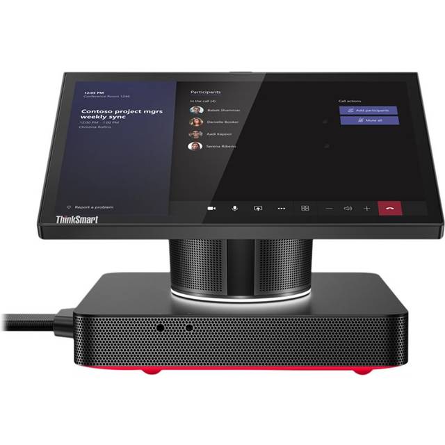 Lenovo ThinkSmart Hub 11H1 - Allt-i-ett Core i5 8365UE / upp till 4.1 GHz - vPro - RAM 16 GB - SSD 256 GB - NVMe - UHD Graphics 620 - Gigabit Ethernet - Win 11 IoT Enterprise SAC - skärm: LED 10.1" 1920 x 1200 (WUXGA) @ 60 Hz pekskärm - korpsvart, röd (bo