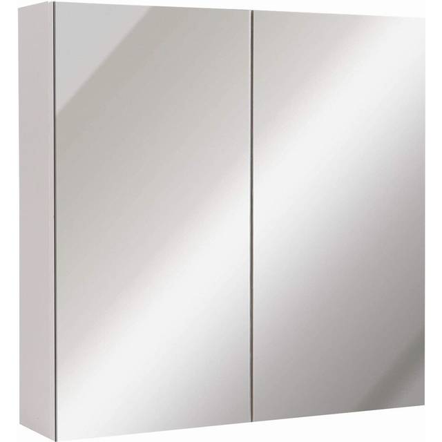 Cheree 90cm x 60cm Surface Mount Mirror Cabinet - White (600 cm)