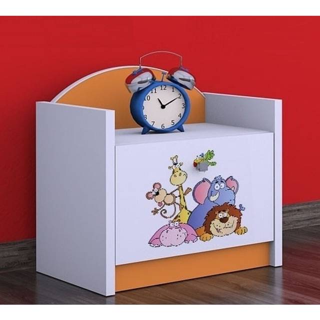 Brooke Nightstand - Orange (40cm H X 40cm W X 34cm D)