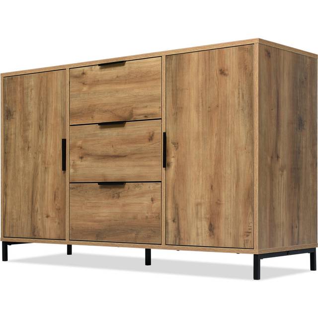 Alpen Home Readington 120cm Wide 3 Drawer Dark Oak 76cm H X 120cm W X 40cm D