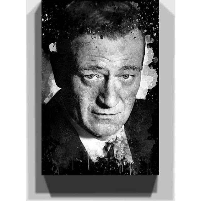 &#39;John Wayne Head Shot&#39; Graphic Art on Wrapped Canvas (76cm H x 50cm W)