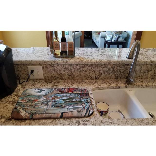 """""Caroline's Treasures Basket Full Of Blue Crabs Dish Drying Mat  14"""""""" x 21""""""""  Multicolor"""""