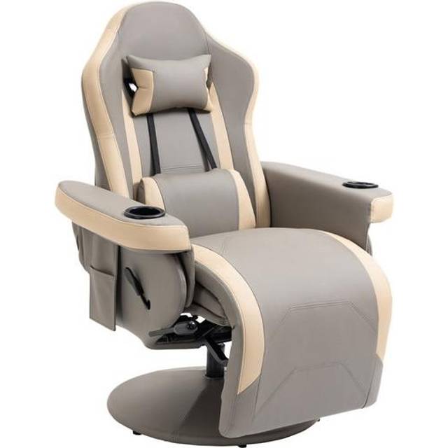 HOMCOM Manual Swivel Recliner Armchair - Grey