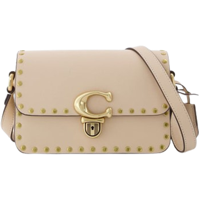 Coach Studio Shoulder Bag 19 With Rivets - White (Size W: 19.5cm, H: 13.5cm, D: 9.5cm)
