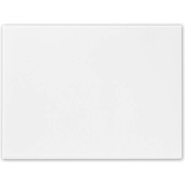 Harbour Housewares Glass Kitchen Chopping Board - 40 X 30Cm - White, White