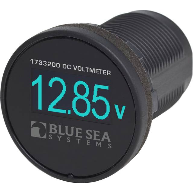 Blue Sea Systems 1733200 Mini OLED DC Voltmeter, Blå