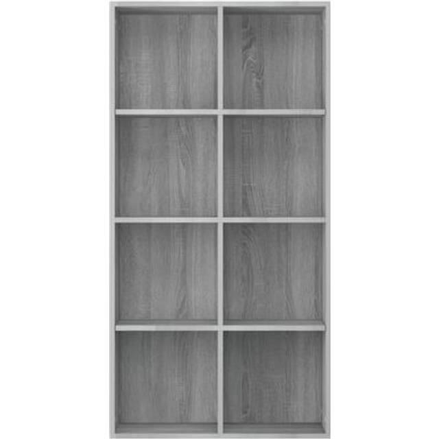 vidaXL Book Cabinet/Sideboard Grey Sonoma 66x30x130 cm Engineered Wood