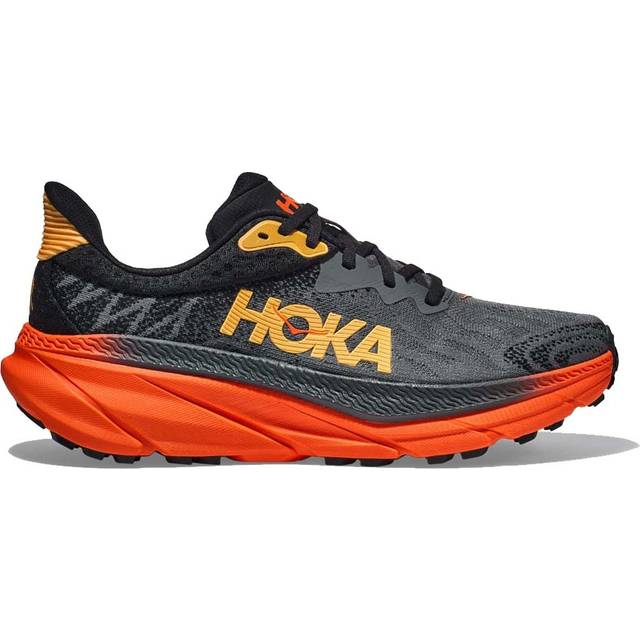 HOKA Challenger 7 Trail Running Shoes - Castlerock/Flame - UK 7