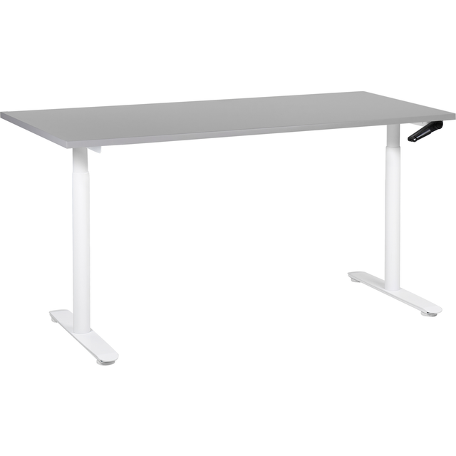 Adjustable Standing Desk 160 x 72 cm Grey and White DESTINAS