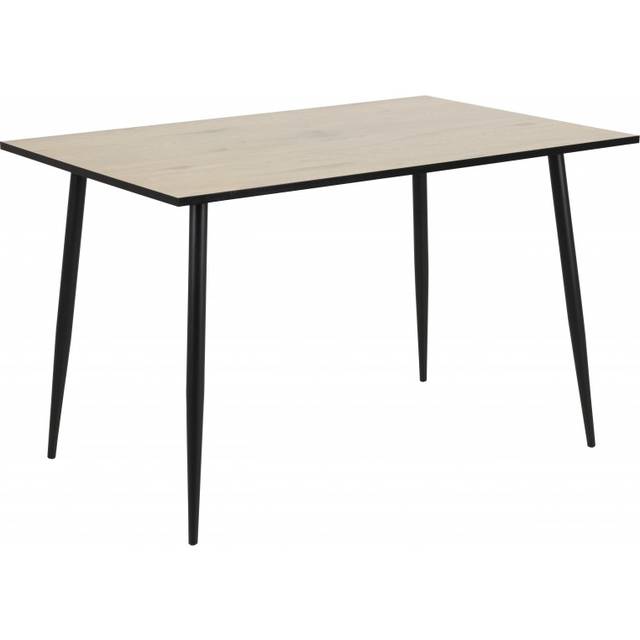 Florence Wilma 4 Seater Dining Table Oak and Black - Furniture To Go