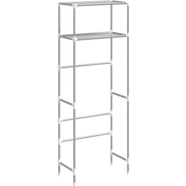 vidaXL 2-Tier Storage Rack over Toilet Grey 53.5x28x143 cm Iron