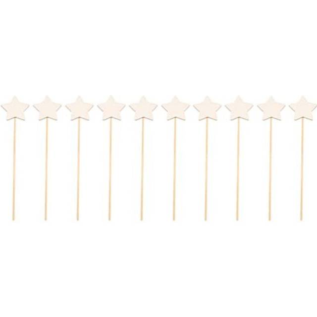DIY Fairy Wands for Kids 10Pcs 133 inch Unfinished Wooden Princess Wand Star Fairy Wand Make Your Own Princess Wand for Girls Art Crafts Projects