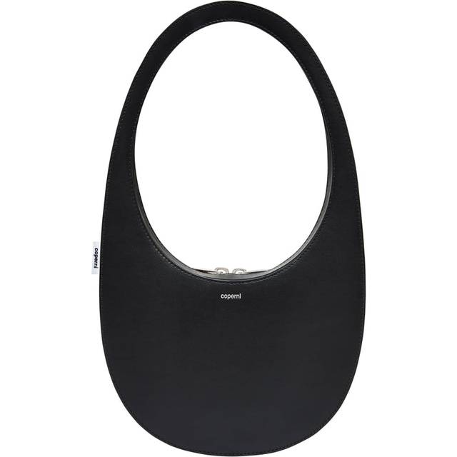 Coperni, Handbags, female, Black, ONE SIZE, Curved Leather Tote Bag