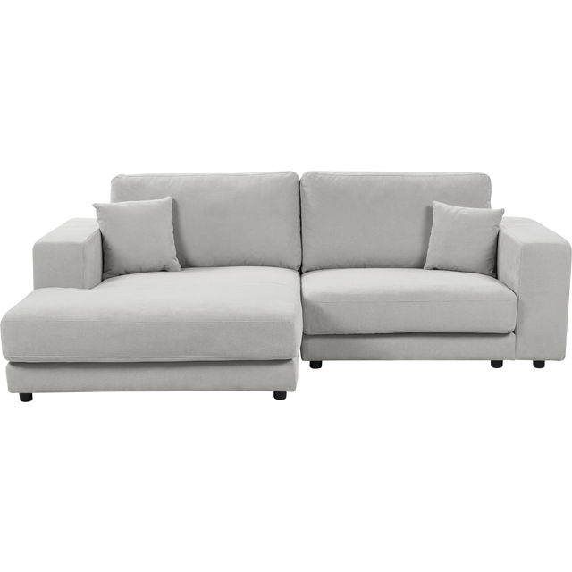 Beliani Right Hand 3 Seater Corner Sofa Light Grey Lofoten, Grey